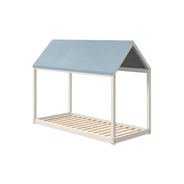 COTTAGE系列 房屋落地單人床用屋頂-冰霜藍