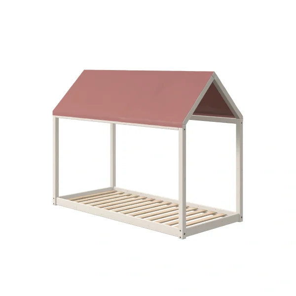 COTTAGE系列 房屋落地單人床用屋頂-霧玫瑰